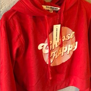 Sub urban riot cropped sweatshirt with logo